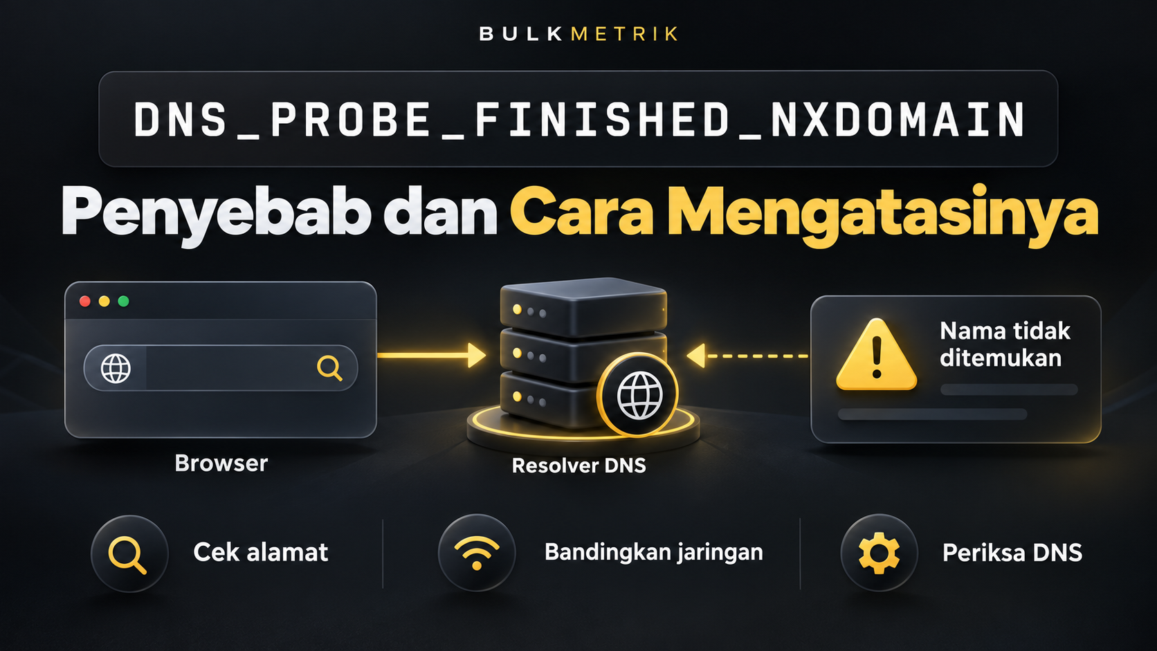 DNS_PROBE_FINISHED_NXDOMAIN: Penyebab dan Cara Mengatasinya